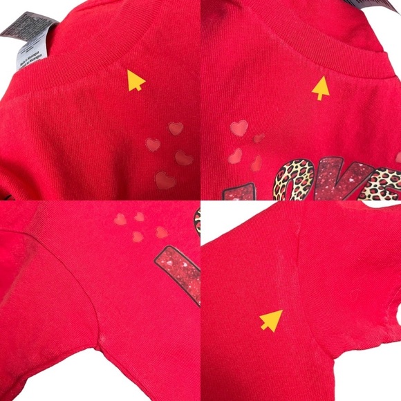 Gildan Heavy 100% Cotton Valentine’s Day Love Red Short Sleeve T-Shirt Girl’s 3T - Picture 6 of 15